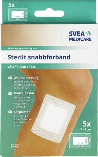 Svea Medicare Snabbförband 7 x 9 cm, 5 st