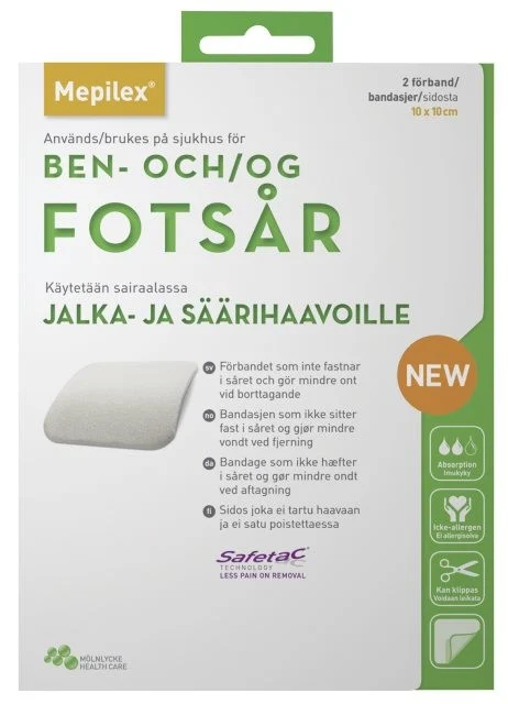 Mepilex absorberande förband 10x10cm, 2 st
