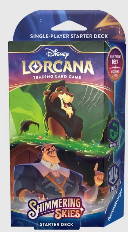Disney Lorcana TCG Shimmering Skies Starter Deck - Emerald/Steel