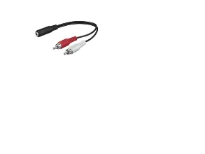 Ljudadapter 2x RCA hane till 3,5 mm hona 0,2 m, bild 2