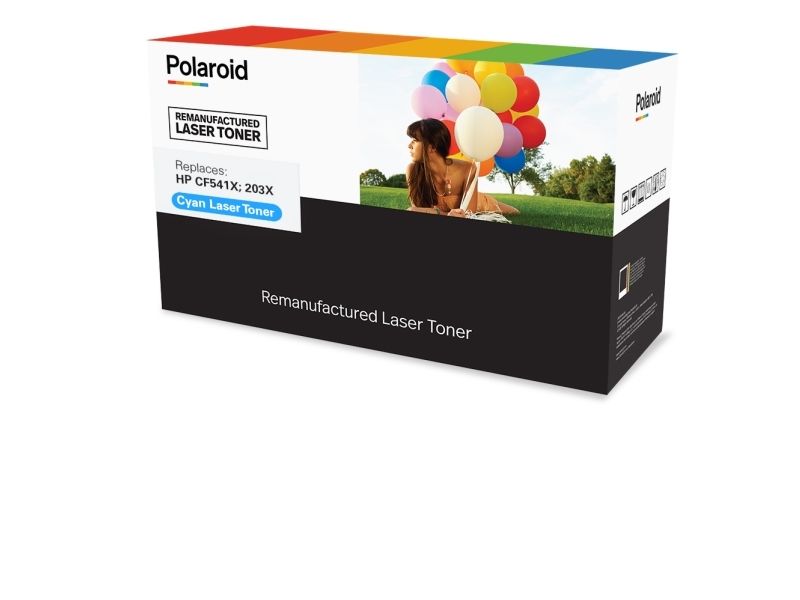 Polaroid - Cyan - kompatibel - återanvänd - tonerkassett (alternativ för: HP CF541X) - för HP Color LaserJet Pro MFP M280nw, MFP M281fdn
