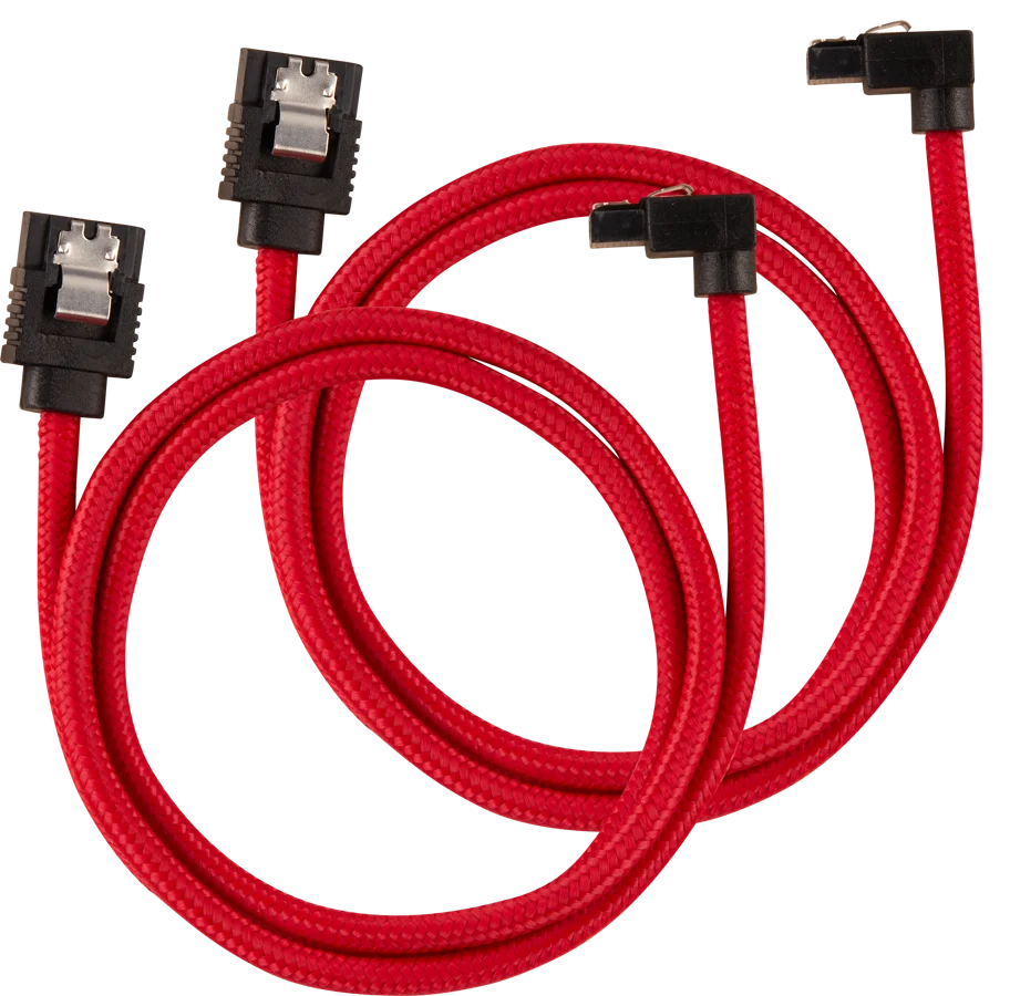 Corsair SATA-kabel Vinklad Röd 60cm 2-pack, bild 4