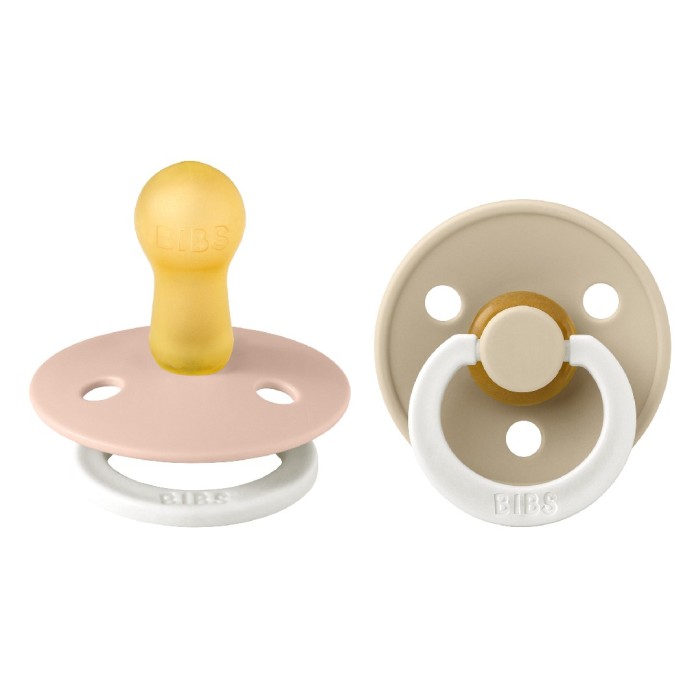 BIBS Pacifier Colour Latex Size 2 Blush Glow/Vanilla Glow Size 2 2 st