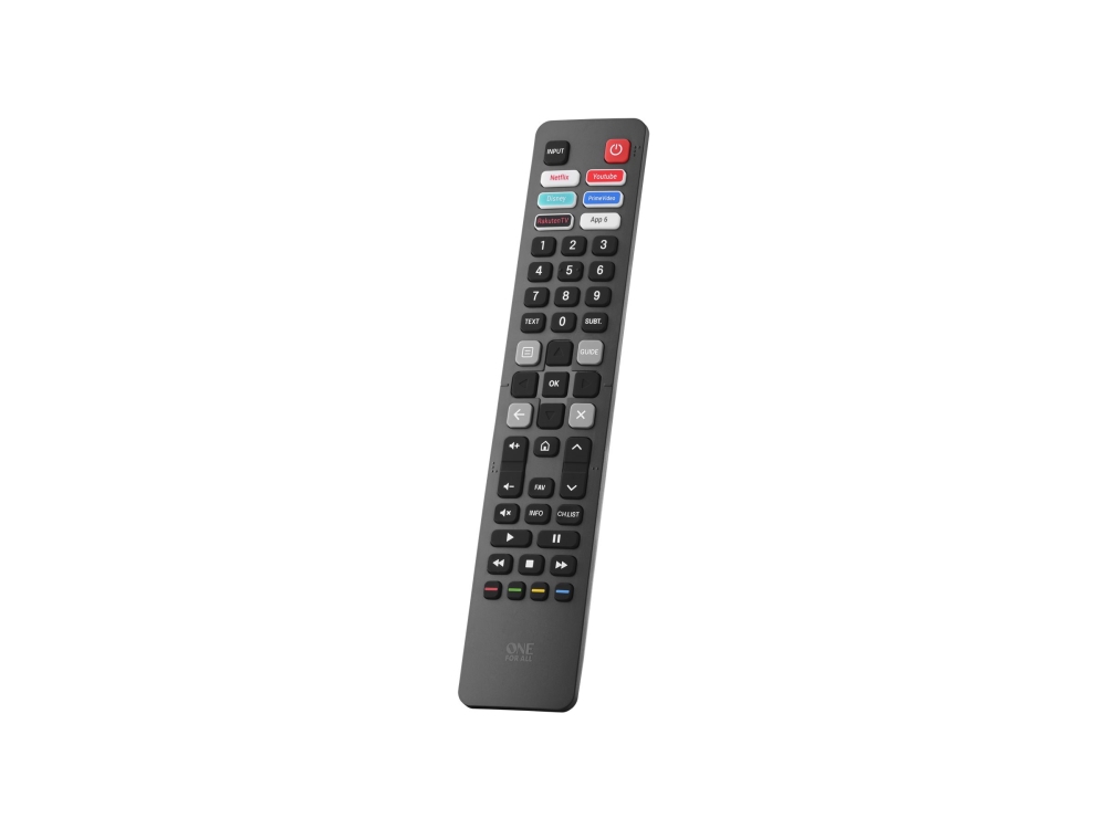 One For AllURC4916 ersättningsfjärrkontroll Hisense TV, svart