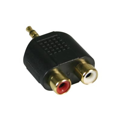 Deltaco Multimedia-adapter, 2xRCA ho till 3,5mm