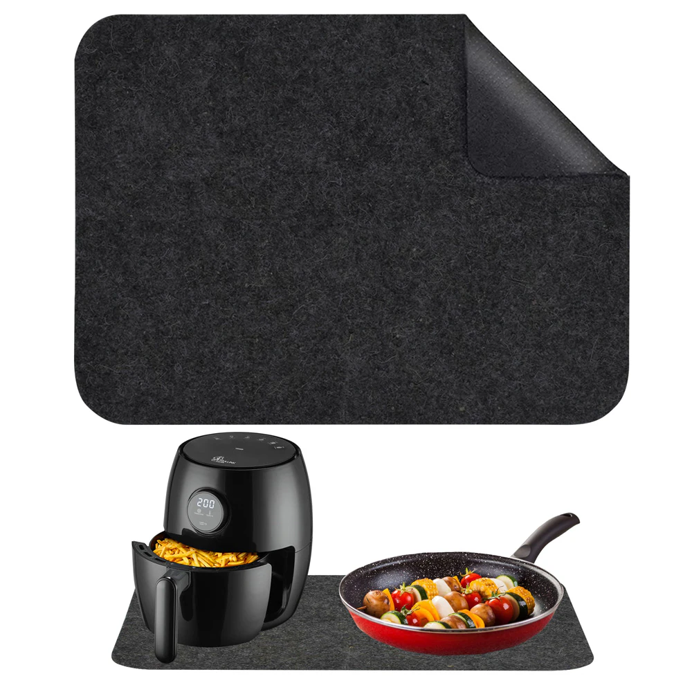 Skyddsmatta för airfryer 60x45 cm / Värmeskydd för köksbänk / Underlägg för varmluftsfritös