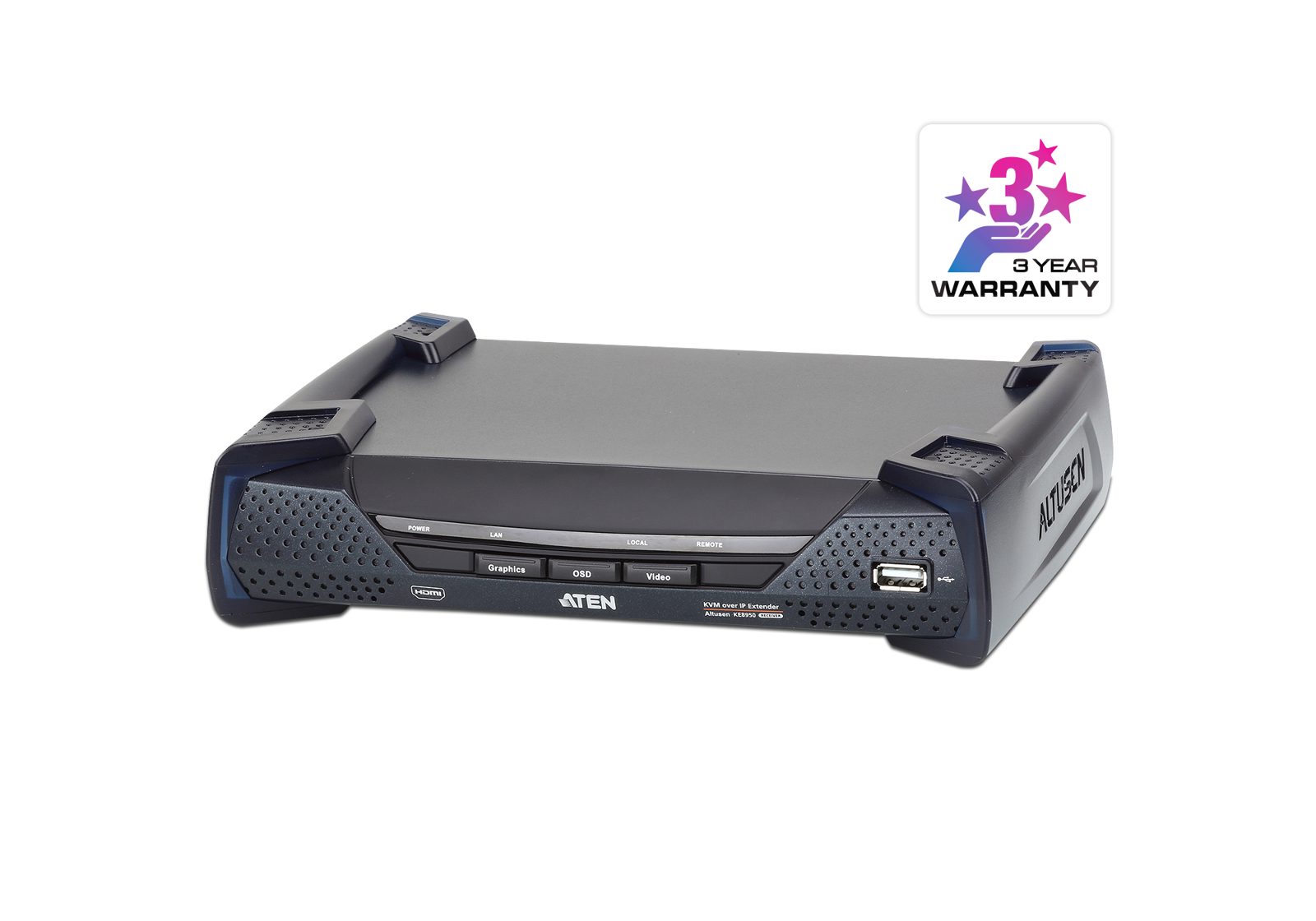 Aten KE8950R 4K HDMI Single Display KVM Over IP Receiver, bild 3