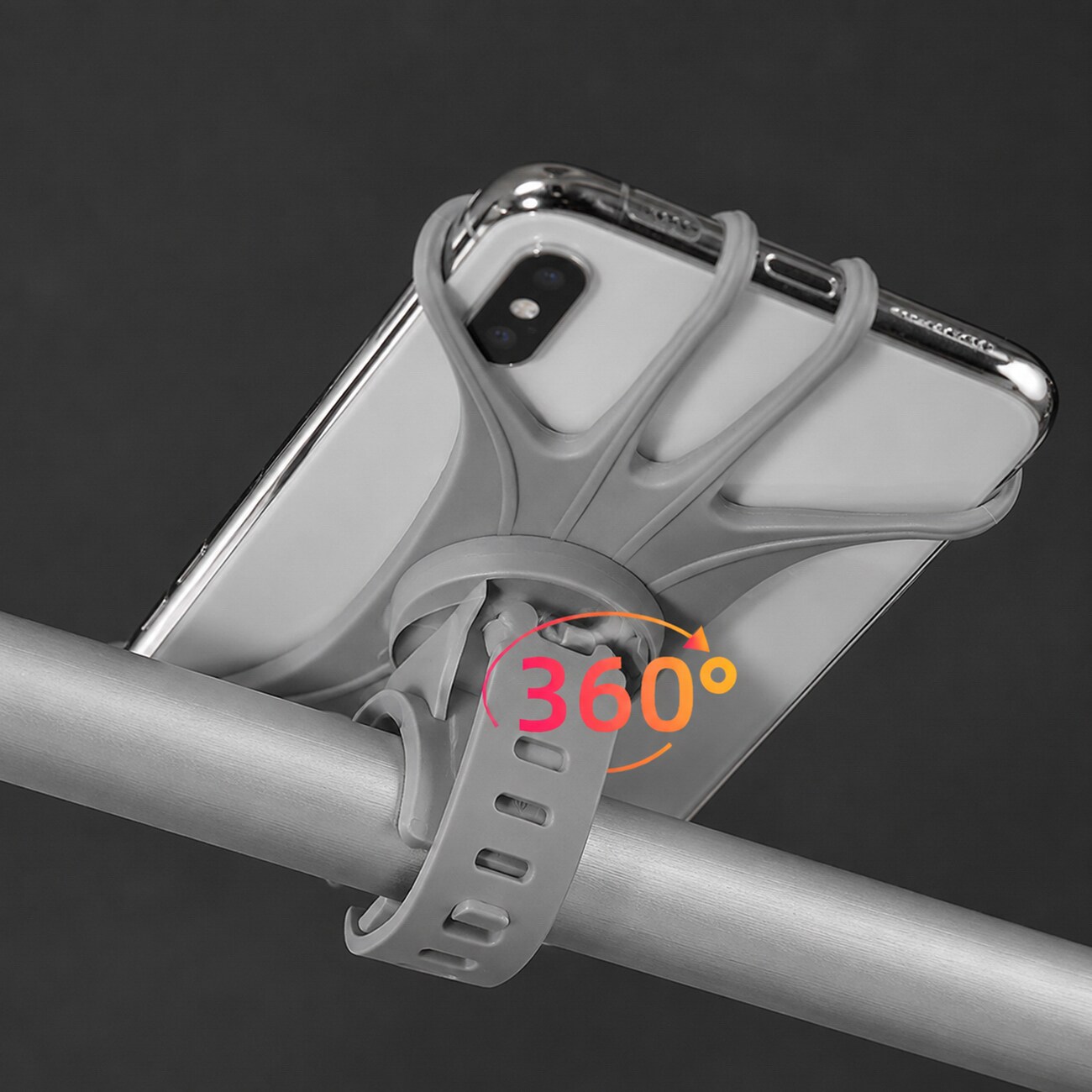 Rockbros LF436 mobilhållare med styreklämma – grå, bild 4