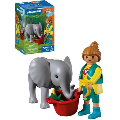 PLAYMOBIL - Zoo: Baby Elephant and Zookeeper (72092)