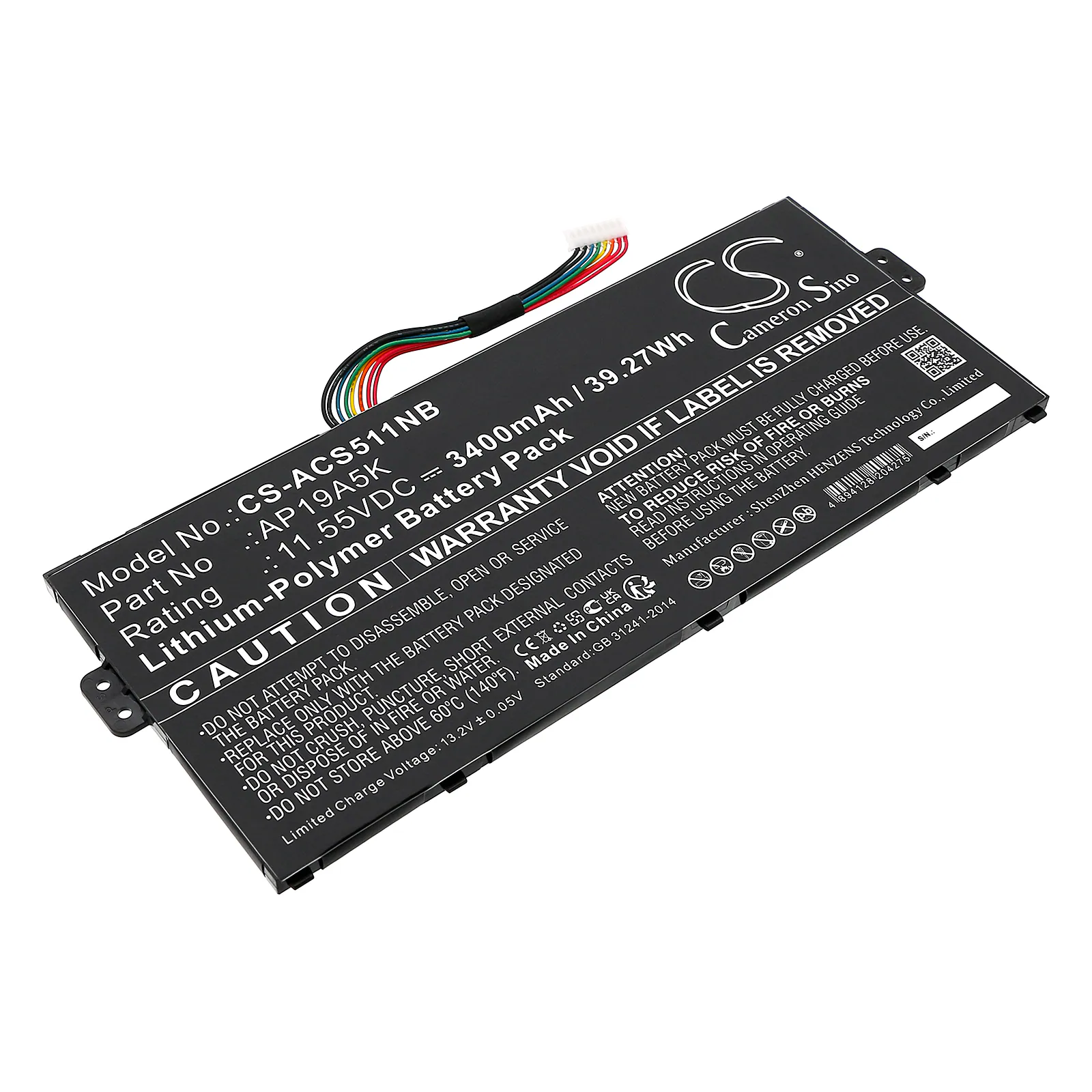 Batteri till Notebook, Bärbar dator för Acer Chromebook Spin 511 R752T-C3M5 m.fl.