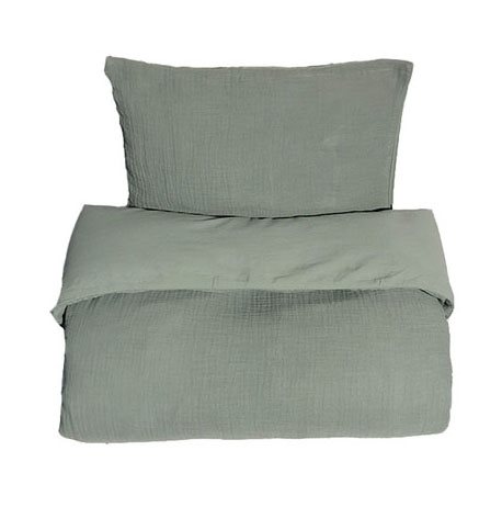 Mini Dreams påslakanset vagn/vagga, little wave dark green