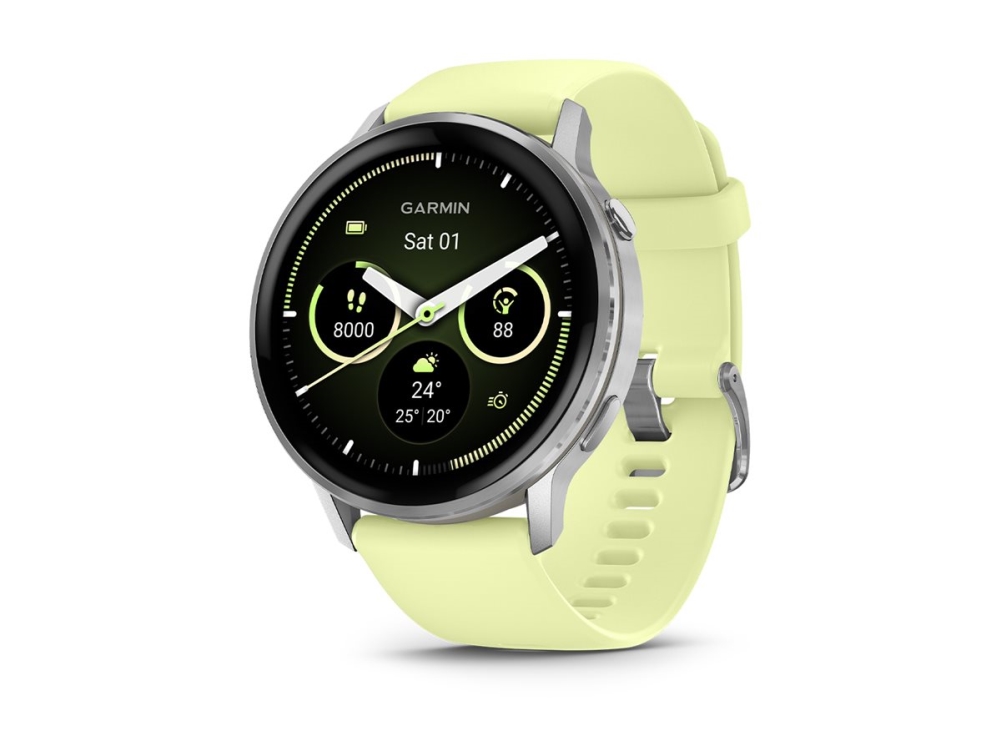 Garmin Venu 4 45 mm smartwatch, silver/citrongul, bild 4