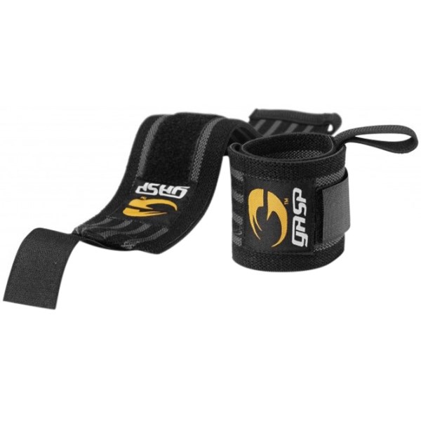 GASP Hardcore Wrist Wraps, One size, Black / grey