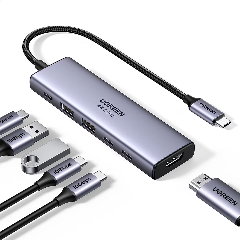 UGREEN CM511 USB-C Hub – 2 x USB-A + 3 x USB-C + HDMI, bild 2
