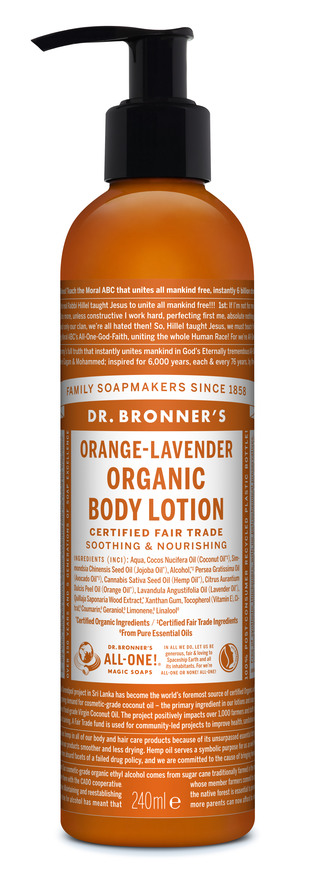 Dr. Bronner's Orange Lavender Organic Hand & Body Lotion 237 ml 237 ml