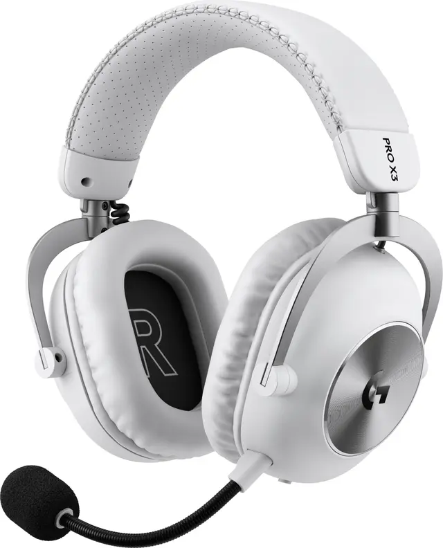 Logitech G PRO X3 LIGHTSPEED trådlöst gamingheadset, vitt