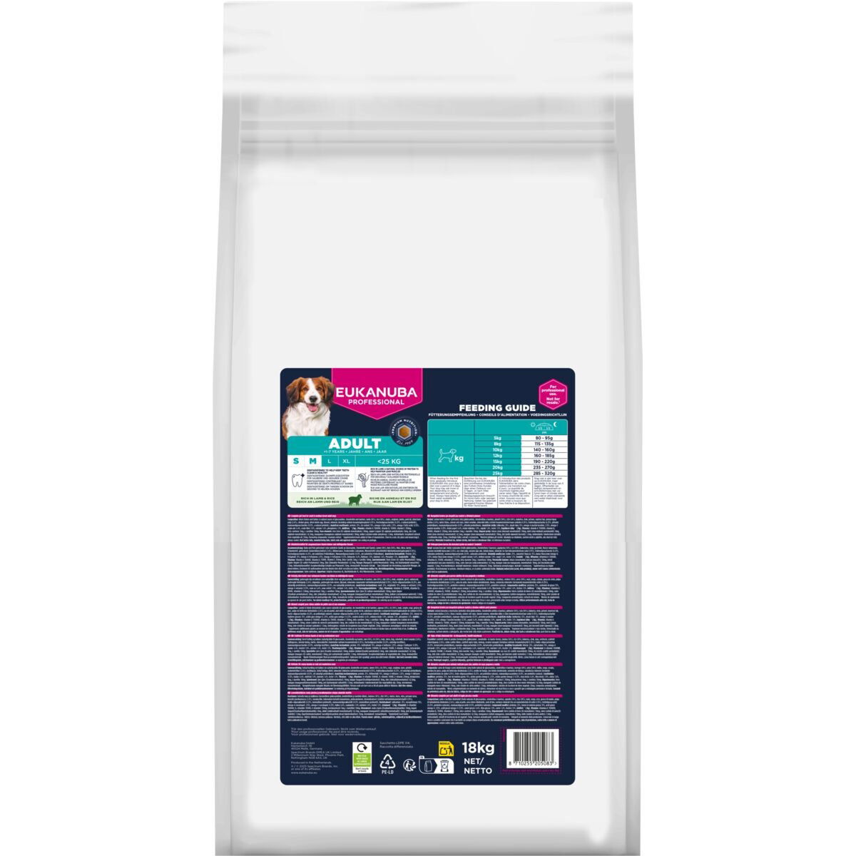Eukanuba Dog Adult Small & Medium Breed Lamb & Rice Torrfoder till Hund 18 kg