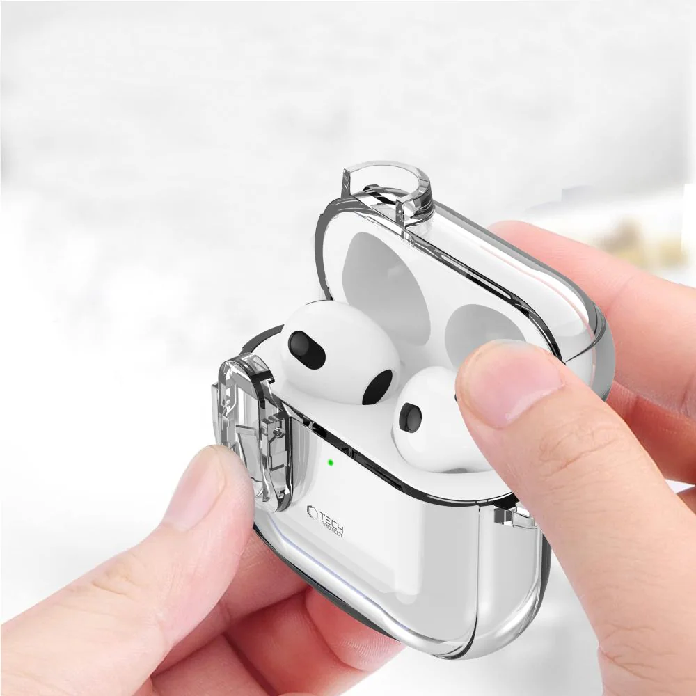 Tech-Protect Slim Hook Fodral med karbinhake till AirPods 4/5 - Transparent, bild 5