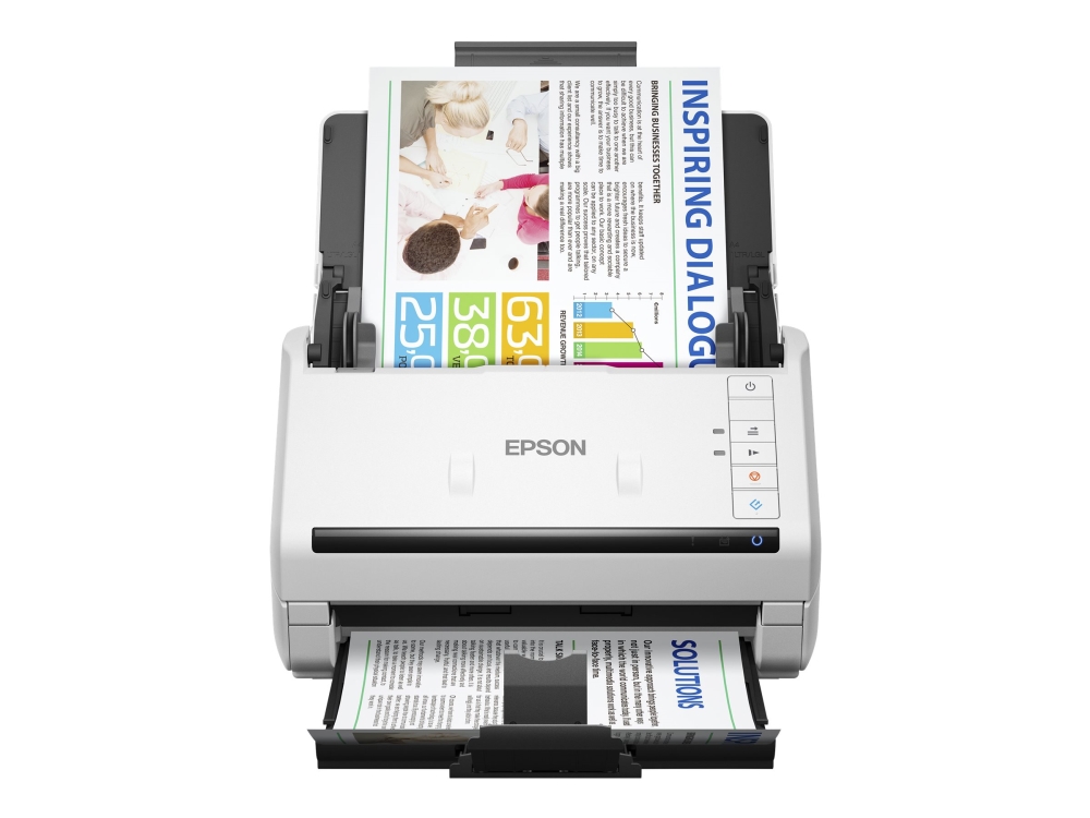 Epson WorkForce DS-770II - Dokumentskanner - Duplex - 215.9 x 6096 mm - 600 dpi x 600 dpi - upp till 45 sidor/minut (mono) / upp till 45 sidor/minut (färg) - ADM (100 ark) - upp till 7000 scanningar per dag - USB 3.0