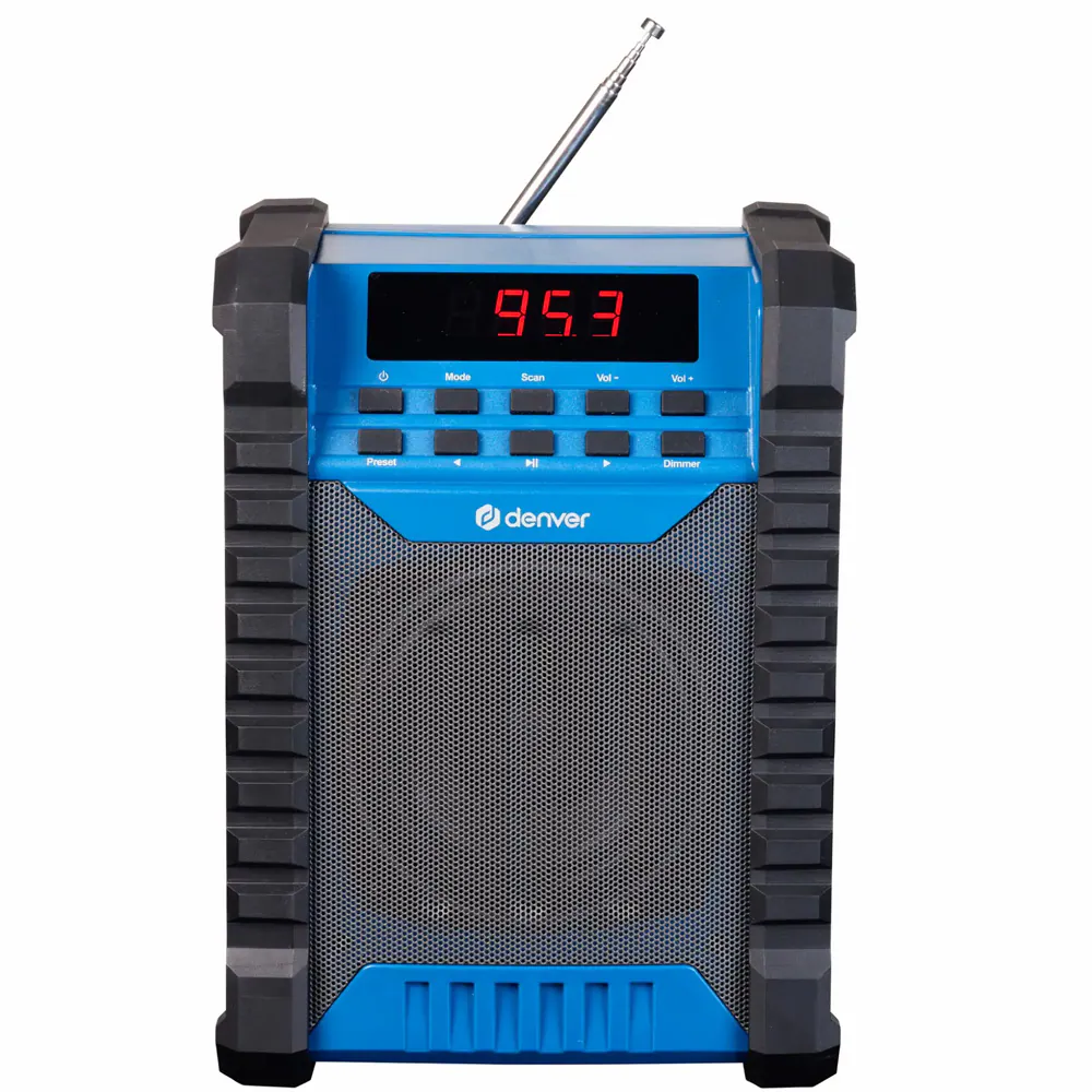 Denver WRB-60 byggradio med Bluetooth / arbetsradio / byggplatsradio FM