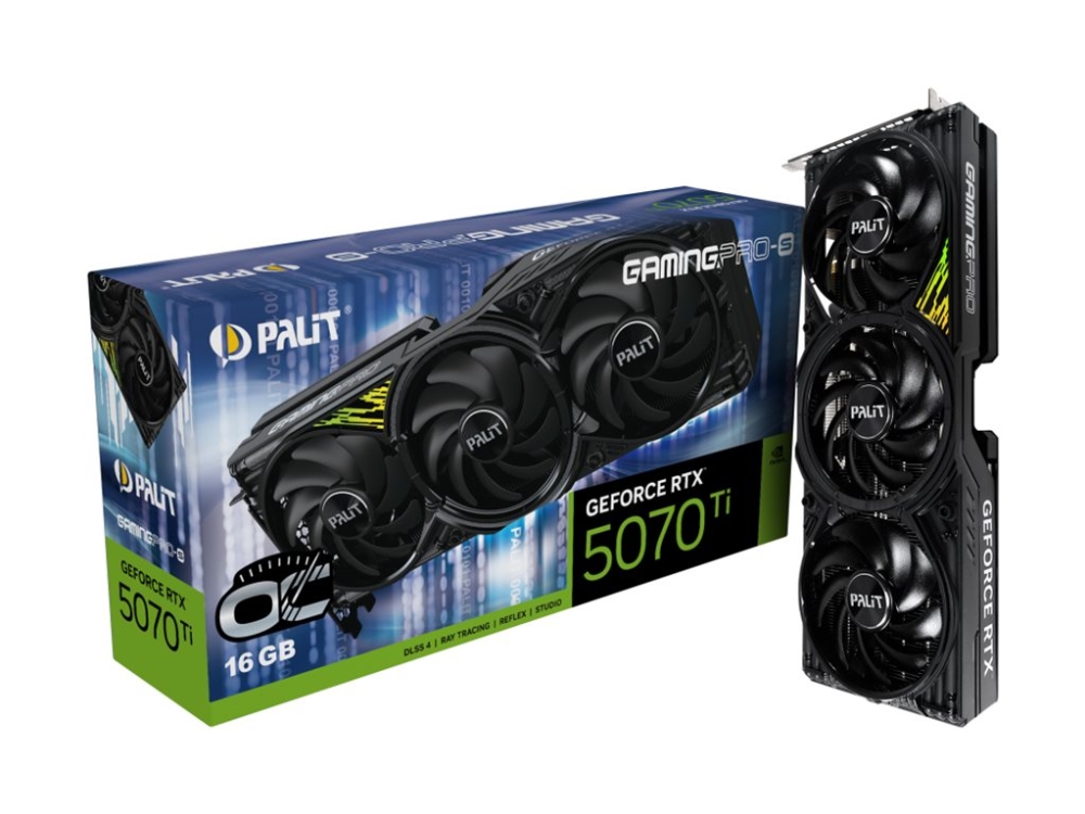 Palit GeForce RTX 5070 Ti grafikkort 16 GB GDDR7 GamingPro-S OC