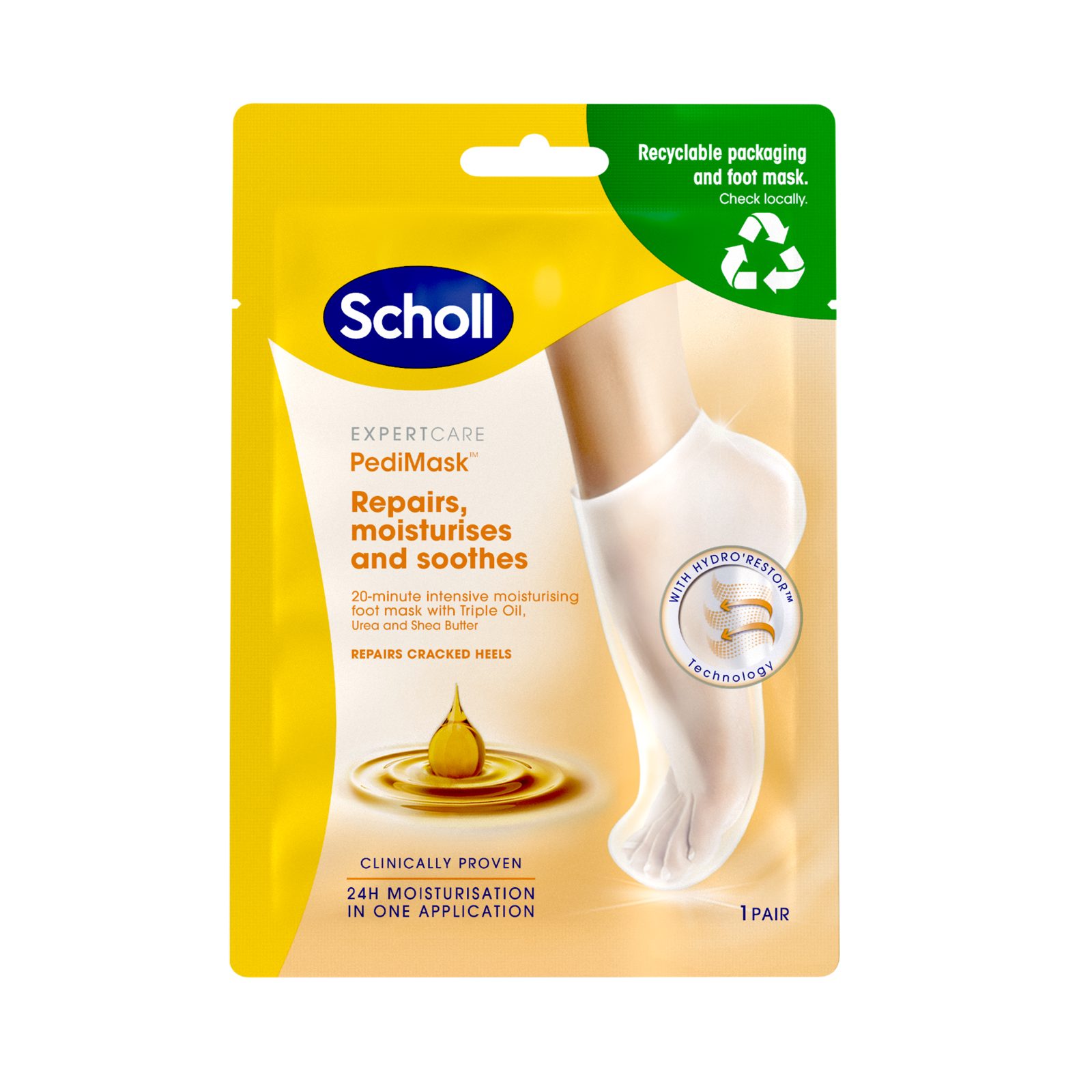 Scholl ExpertCare PediMask™ Triple Oil 2 pcs