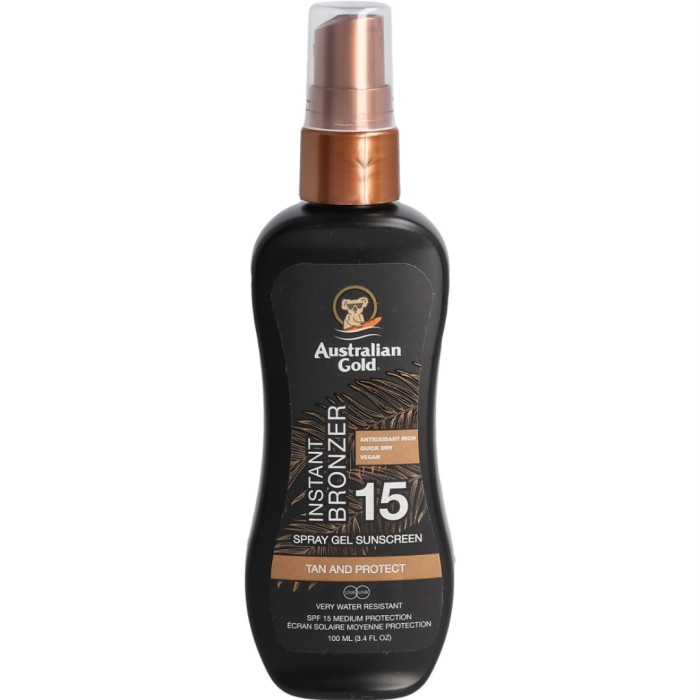 Australian Gold SPF 15 Spray Gel with Bronzer 100 ml
