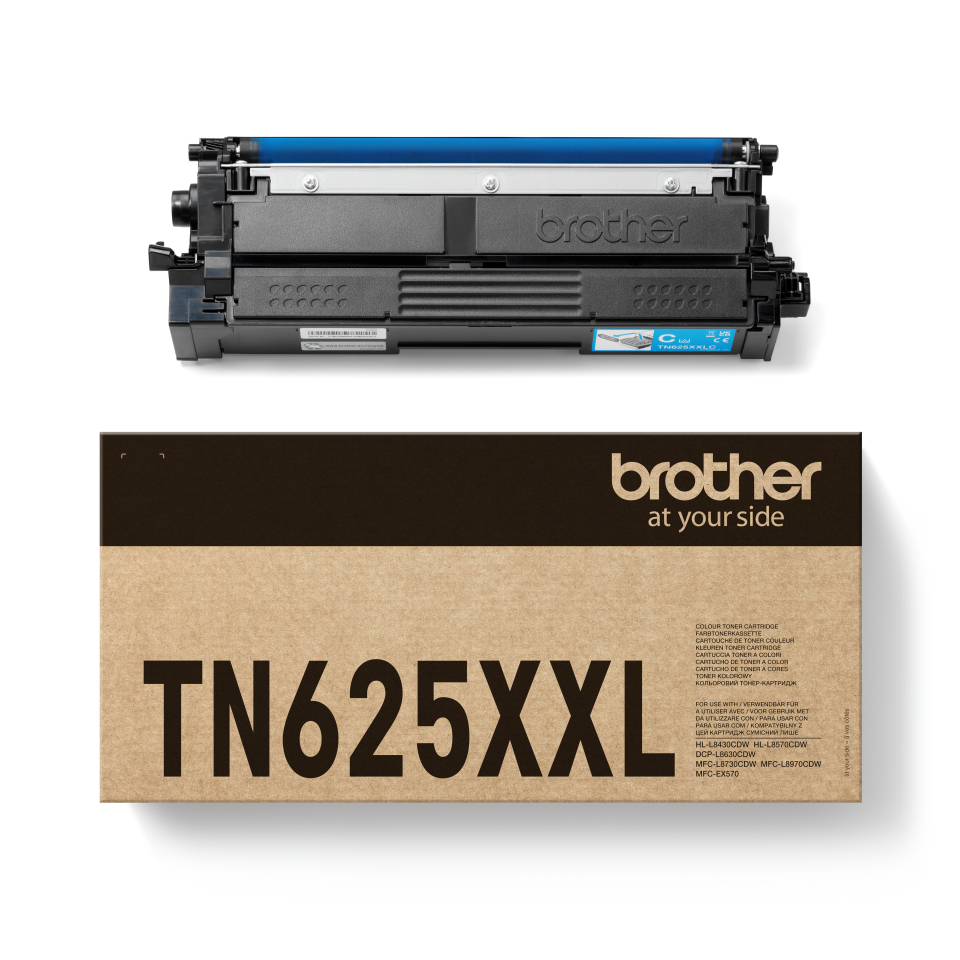 Brother TN-625XXLC, 6500 sidor, Cyan, bild 3