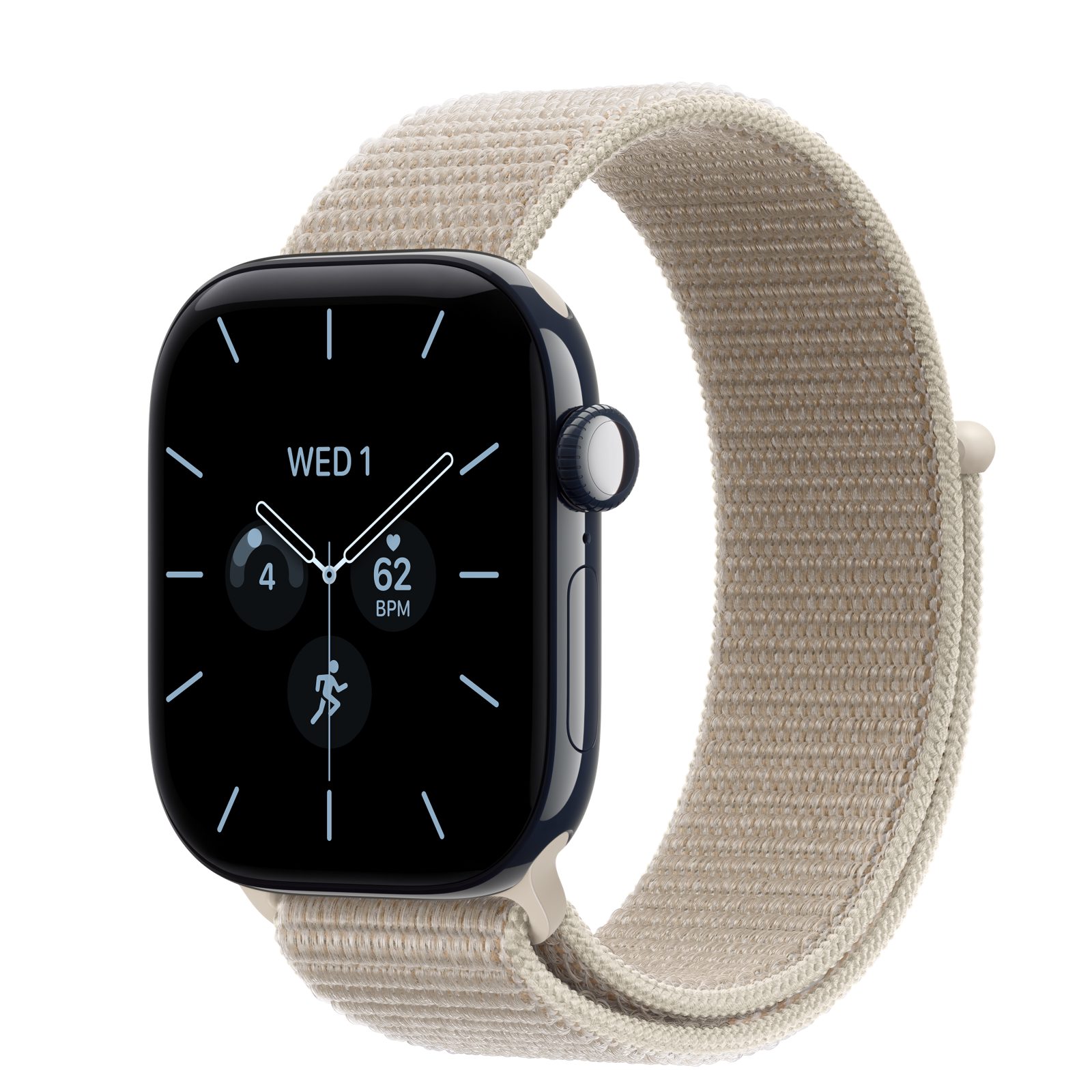 Apple Watch Series 12 (GPS + Cellular) • Keramikboett nattblå, 42 mm • Sportloop kalksten