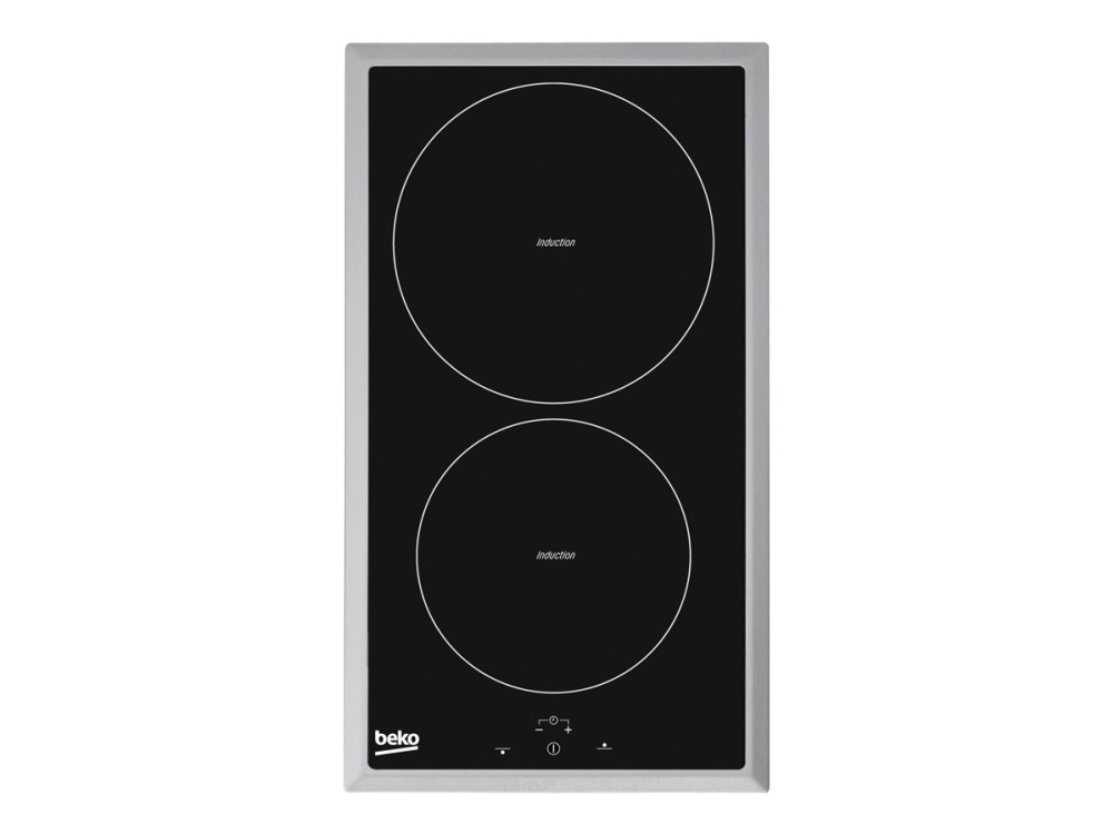 Beko HDMI 32400 DTX - Induktionshäll - 2 kokplattor - bredd: 28.8 cm - djup: 51 cm - med kanter i rostfritt stål - svart
