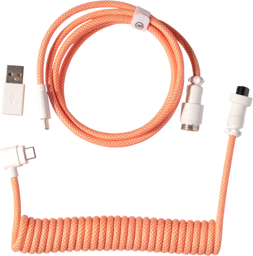 Keychron Coiled Aviator Cable 8K Vinklad Rosa/Orange