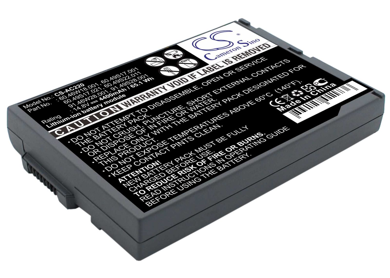 Batteri till Notebook, Bärbar dator för Acer TravelMate 220, TravelMate 222 m.fl.