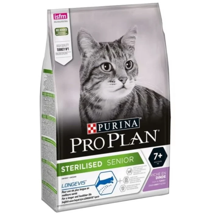 Purina Pro Plan Katt Sterilised Senior Longevis Kalkon 10 kg