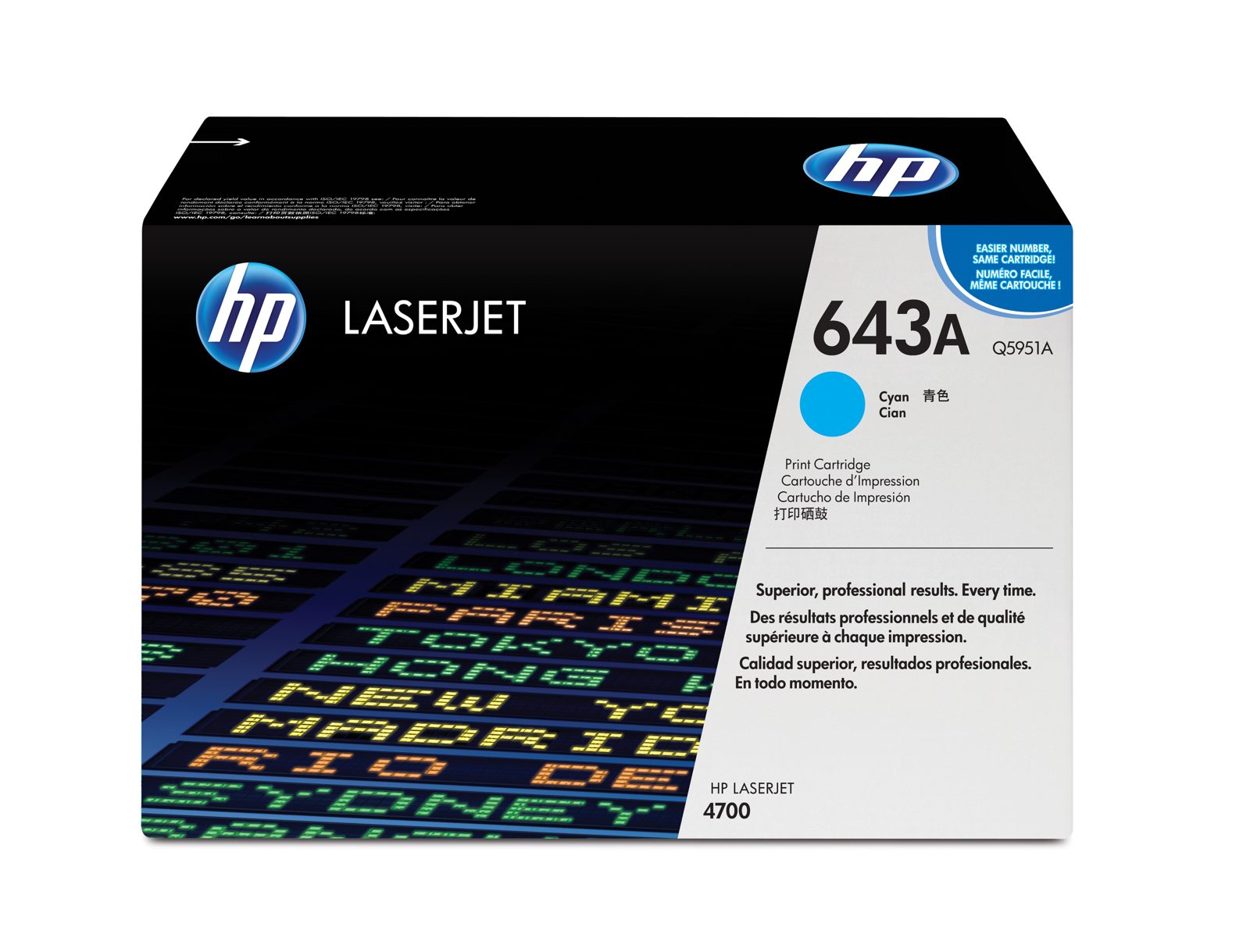 HP 643A Cyan, Color LaserJet 4700, 10000 sidor, bild 3