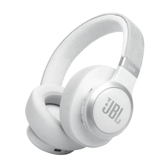 JBL Live 770 trådlösa Over-Ear brusreducerande hörlurar, vit