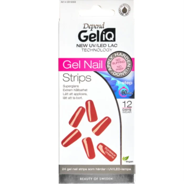 Depend Gel iQ Gel Nail Strips Semi Cured 002 Bordeaux Dreams 002 Bordeaux Dreams