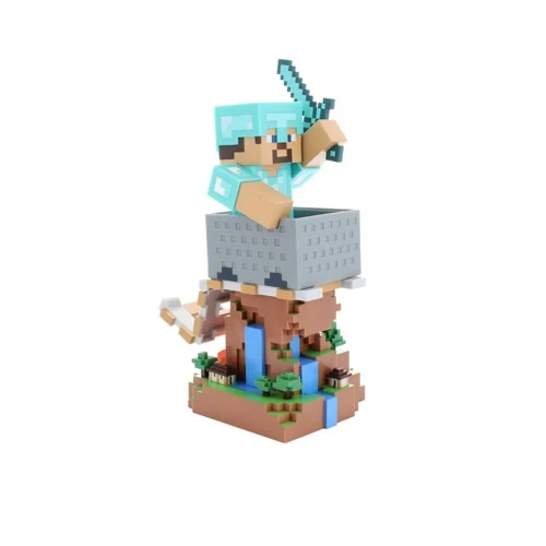 Cable Guys Minecraft Steve in Diamond Armour hållare för handkontroll och mobiltelefon