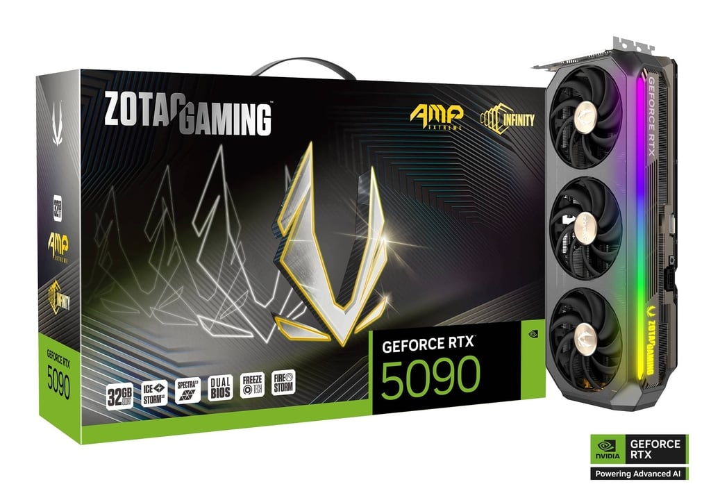 Zotac GeForce RTX 5090 AMP Extreme Infinity 32 GB GDDR7, HDMI/3xDP, Spectra 2.0 RGB Lighting, bild 3
