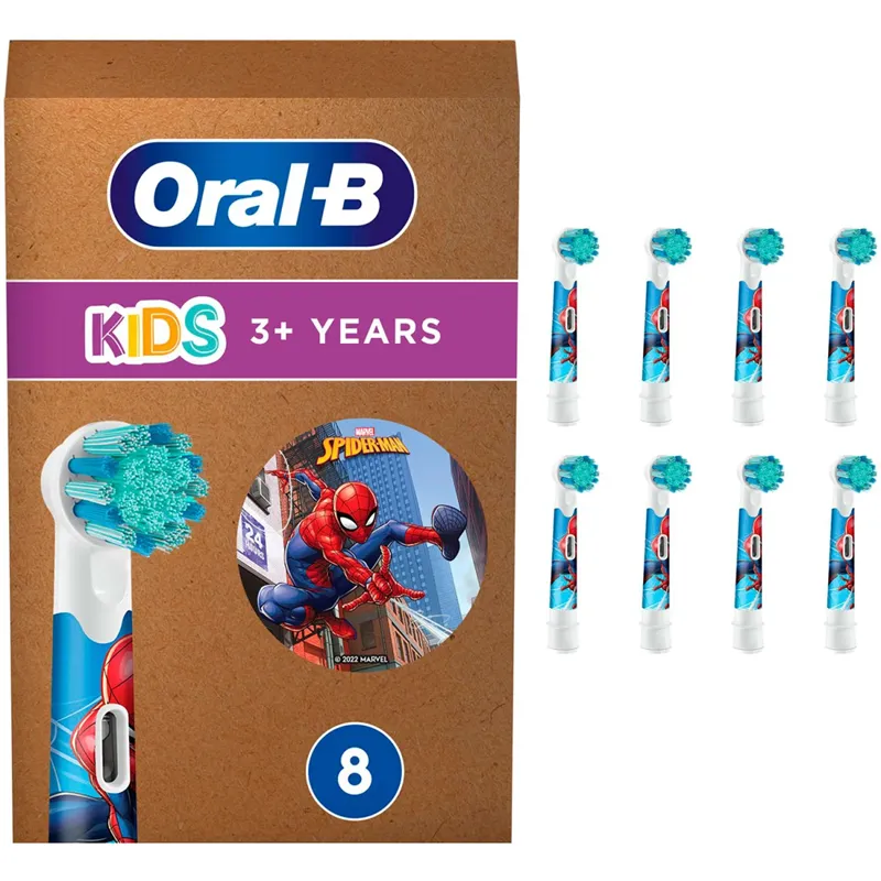 Oral-B Kids Spiderman tandborsthuvuden - 8-pack