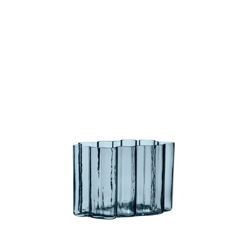 Hübsch - Umber Vase - Blue - 30x16xh20cm