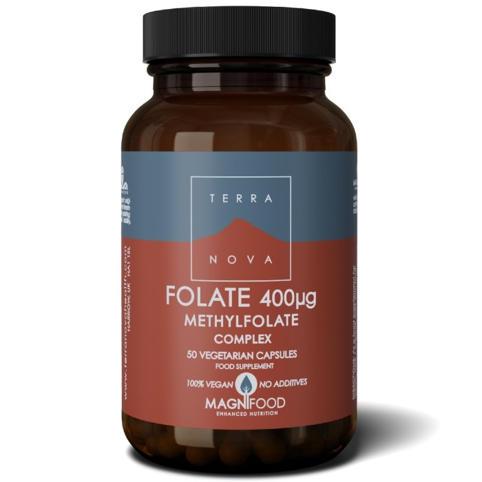 Terranova Folate Methylfolate 400ug Complex 50 kapslar