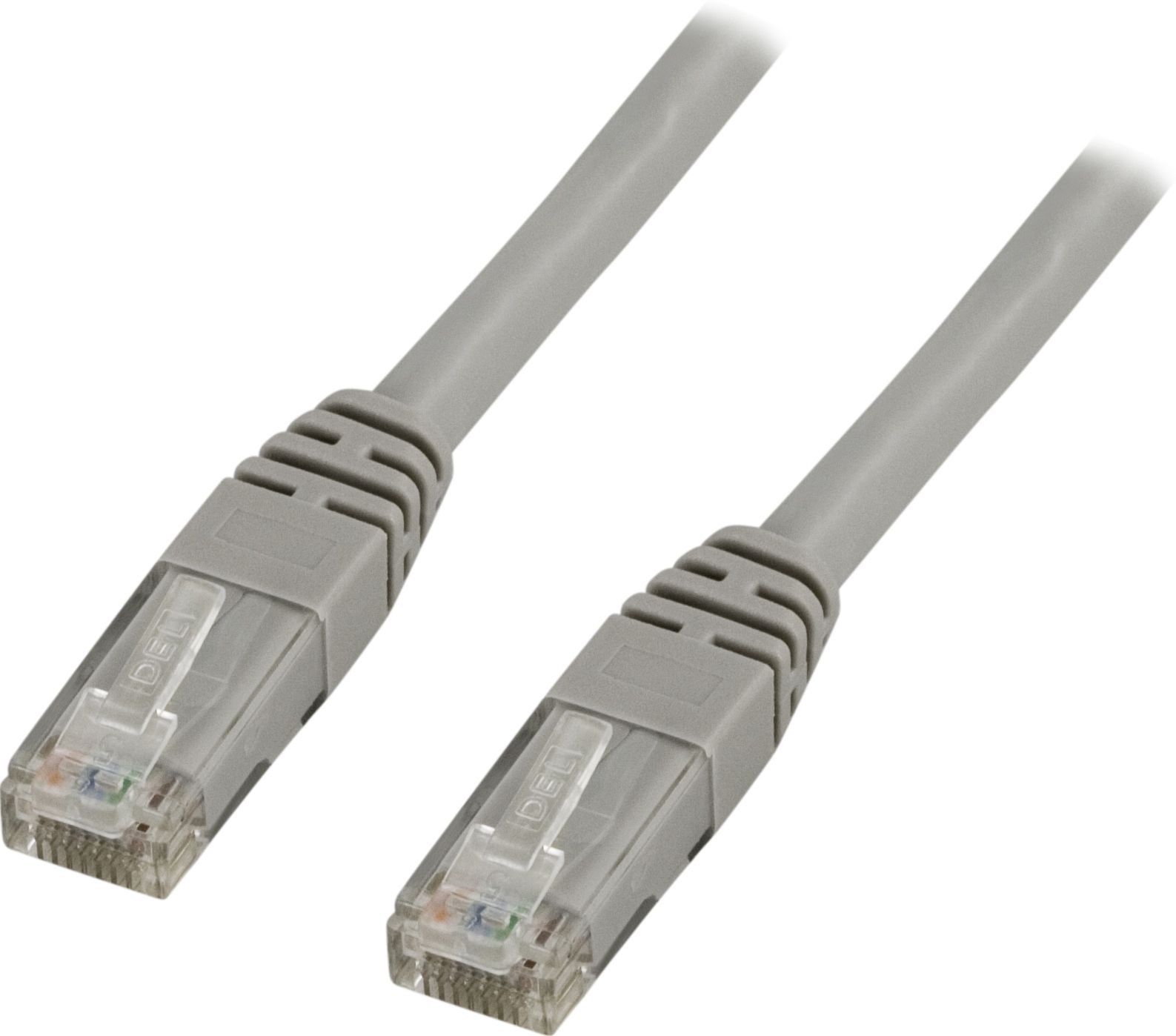 Oskärmat patch kablage Cat.5e, RJ45, 15 meter - Grå, bild 4