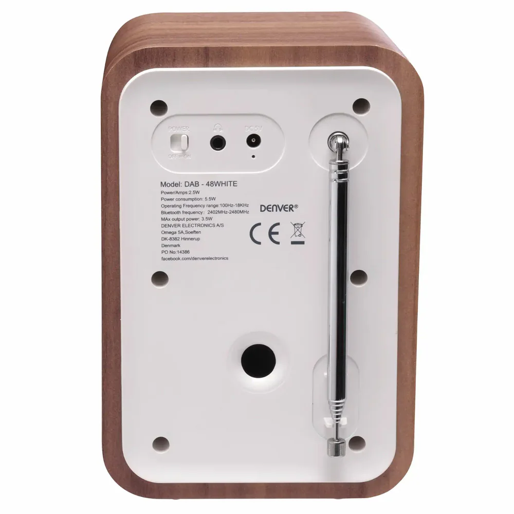 Radio FM DAB+ Bluetooth DAB-48W Vit, bild 5