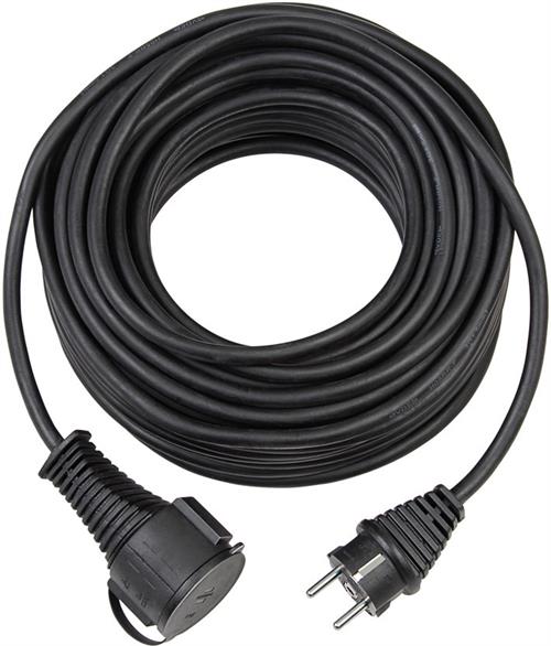 Skarvsladd Brennenstuhl, gummi, jordad med lock, IP44, 25m - Svart, bild 3