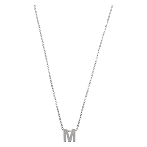 Timi of Sweden Viola Letter Necklace Stainless Steel Silver M