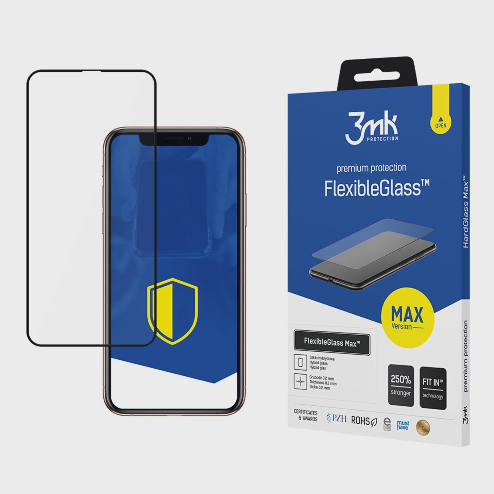 Hybridglas 3mk FlexibleGlass Max™ för iPhone 11 Pro Max