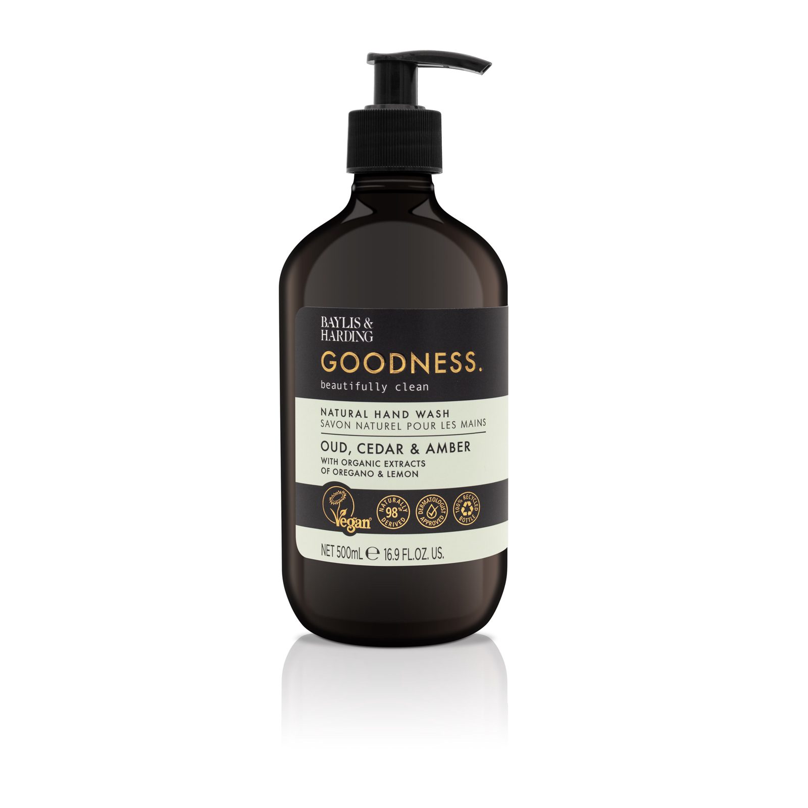 Baylis & Harding Goodness Hand Wash Oud, Cedar & Amber 500 ml