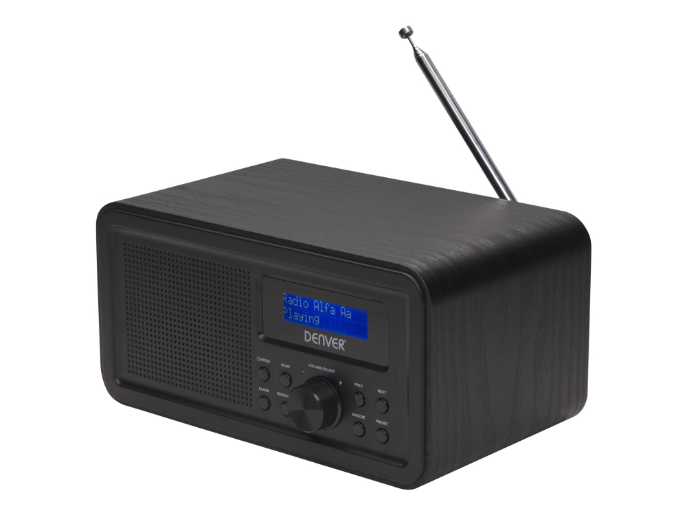 DENVER DAB-30 - Bärbar DAB-radio - 1 Watt - svart
