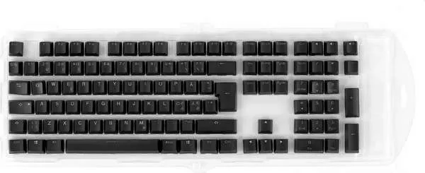 Ducky Black Double-Shot PBT Keycap Set - ISO - Svart