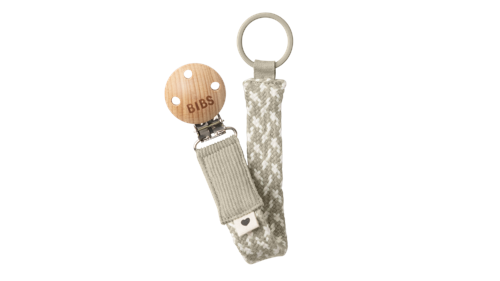 BIBS Pacifier Clip Braided Sand/Ivory, bild 4